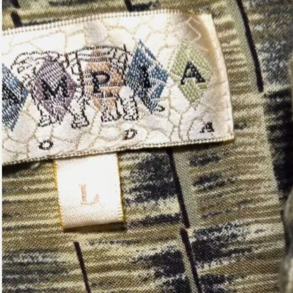 Campia Moda Men’s Hawaiian Shirt Size L Short Sleeve Button Front Collar EUC - Picture 7 of 15